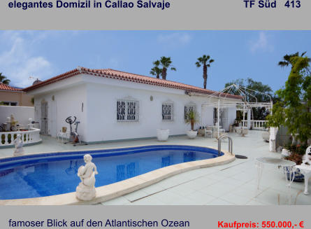 elegantes Domizil in Callao Salvaje                           TF Süd   413   famoser Blick auf den Atlantischen Ozean   Kaufpreis: 550.000,- €